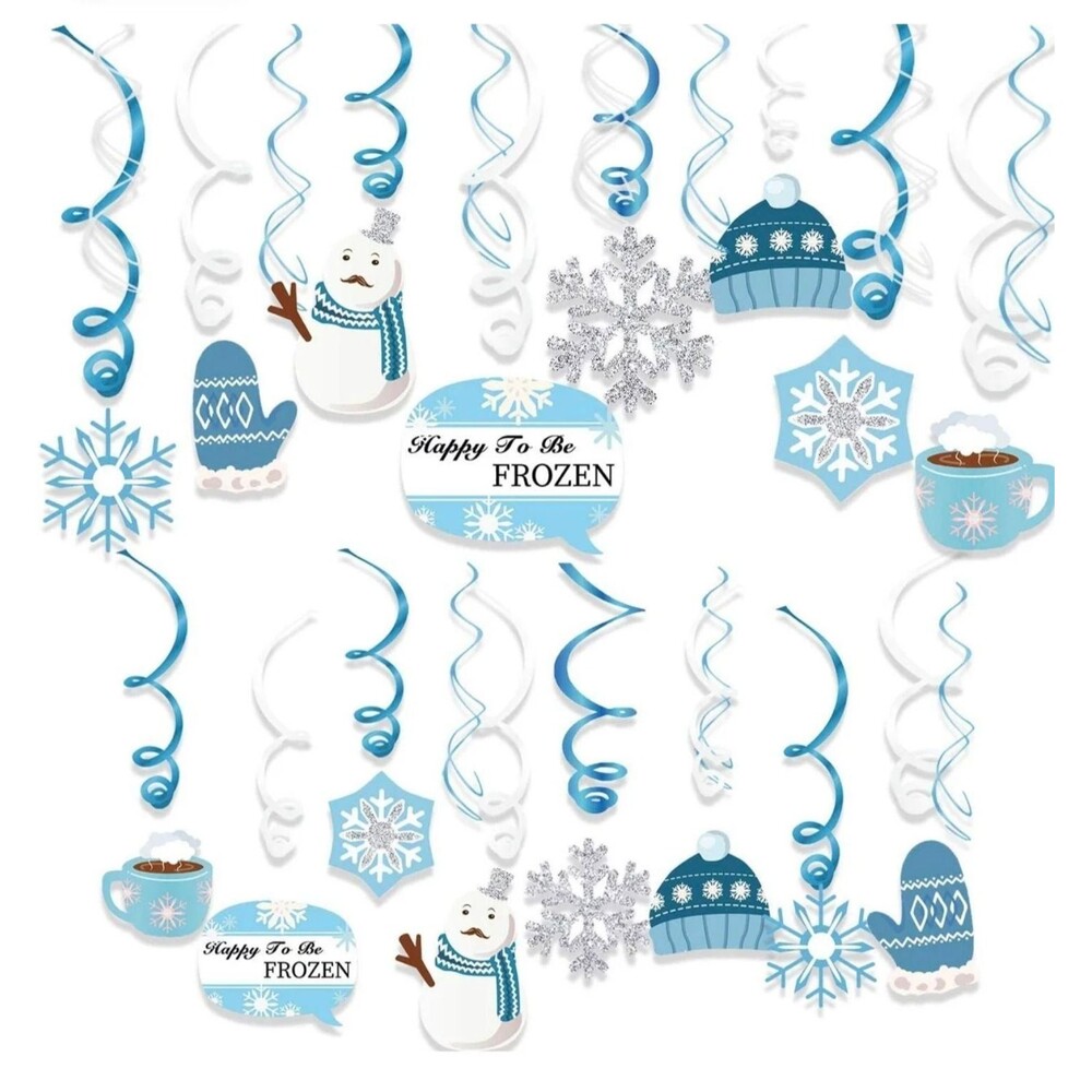 Frozen Christmas Decor Swirls NEW